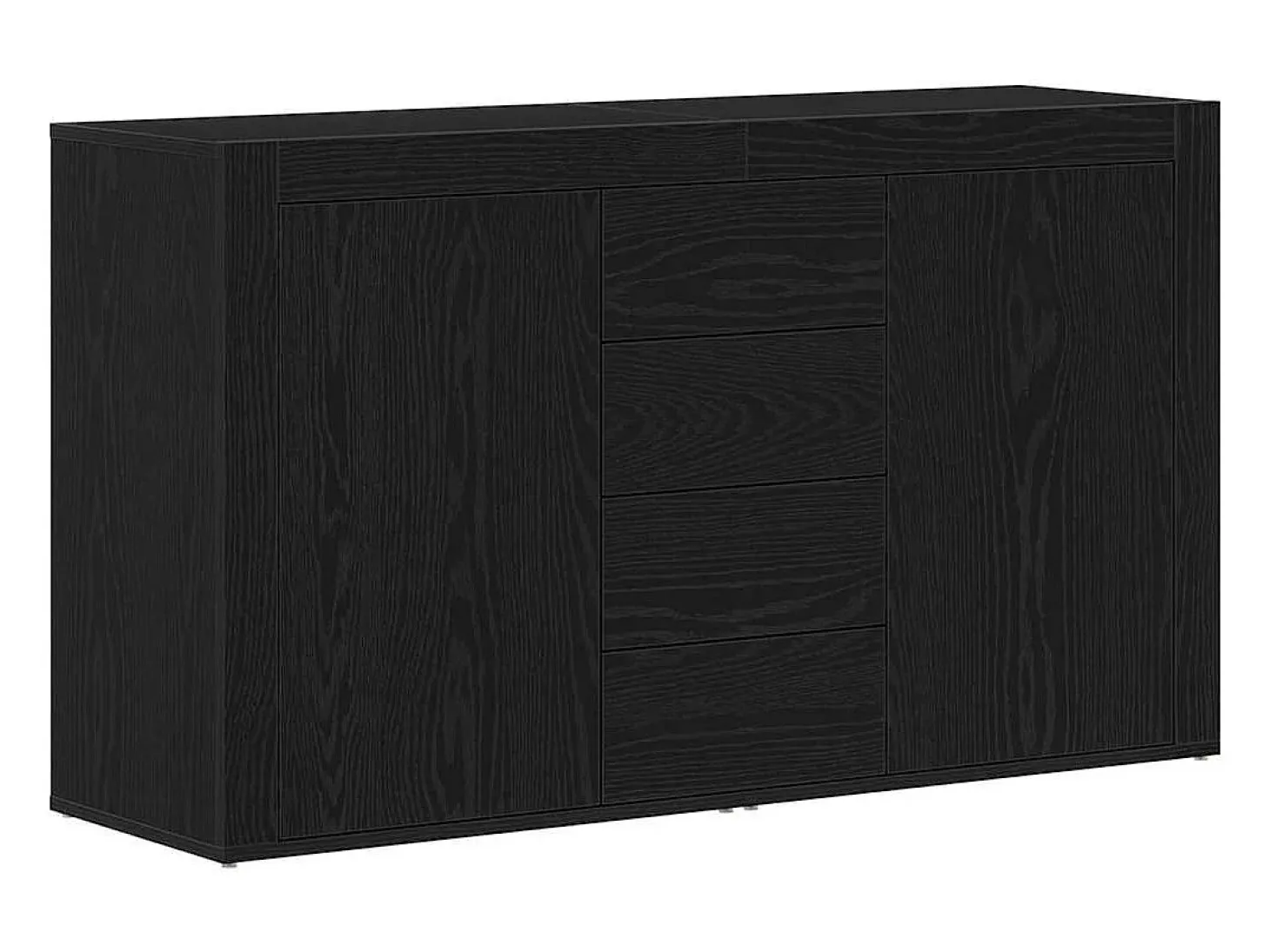 Vitrina Roble negro 120 x 36 x 69 cm Madera contrachapada