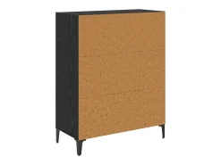 Vitrina Roble negro 32.5 x 69.5 x 90 cm Madera contrachapada