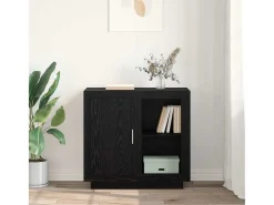 Vitrina Roble negro 40 x 80 x 75 cm Madera contrachapada