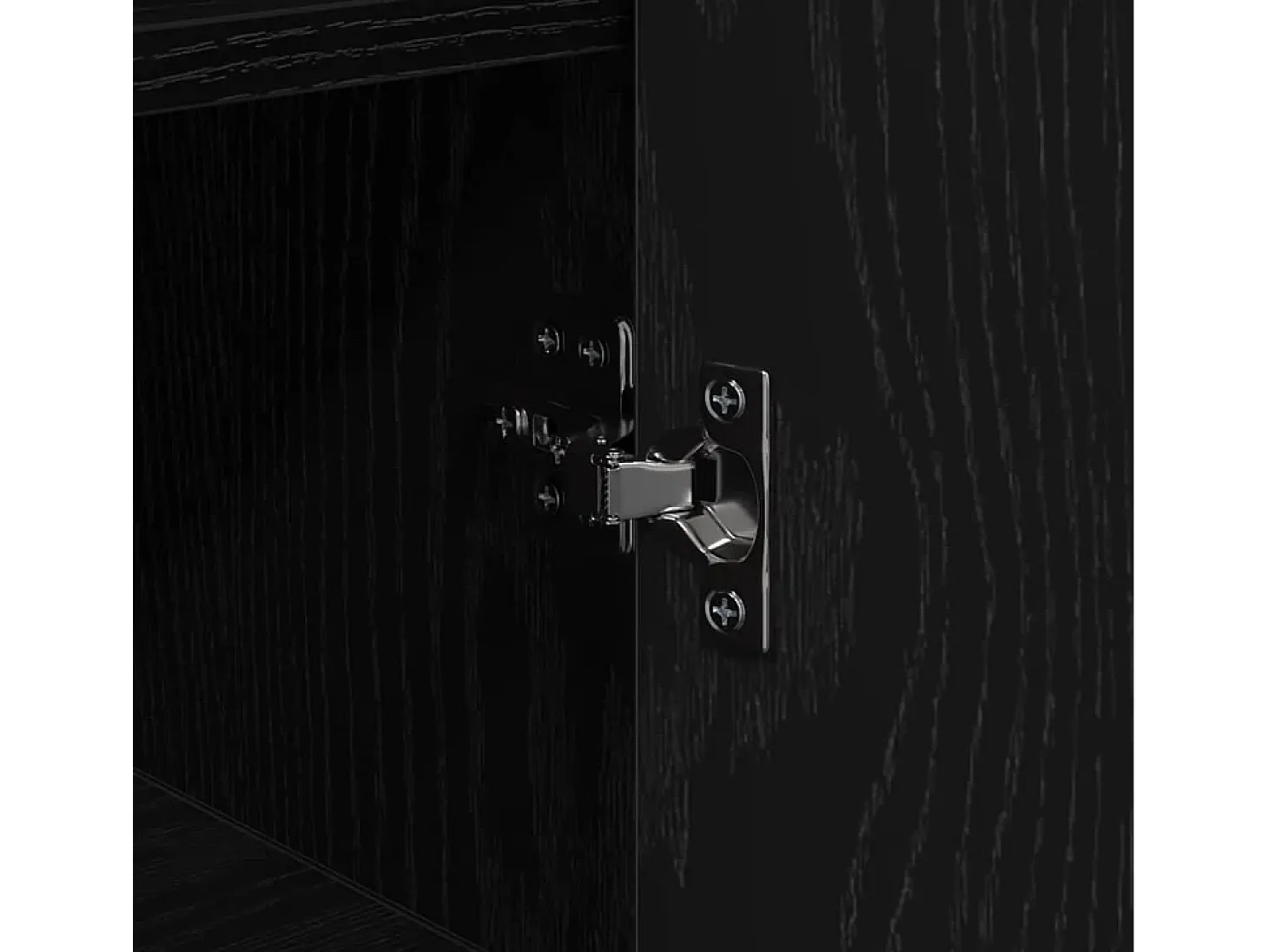 Vitrina Roble negro 35 x 35.5 x 76 cm Madera contrachapada