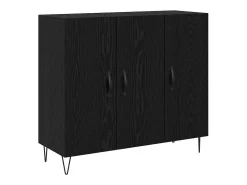 Vitrina Roble negro 90 x 34 x 80 cm Madera contrachapada