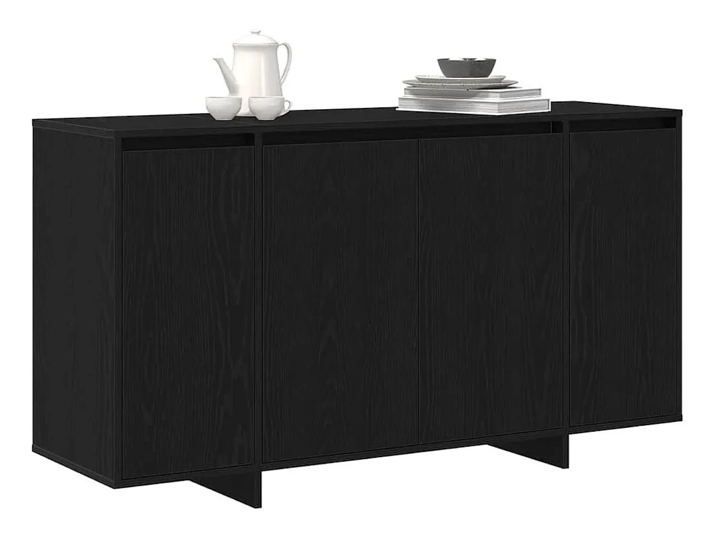 Vitrina Roble negro 135 x 41 x 69 cm Madera contrachapada