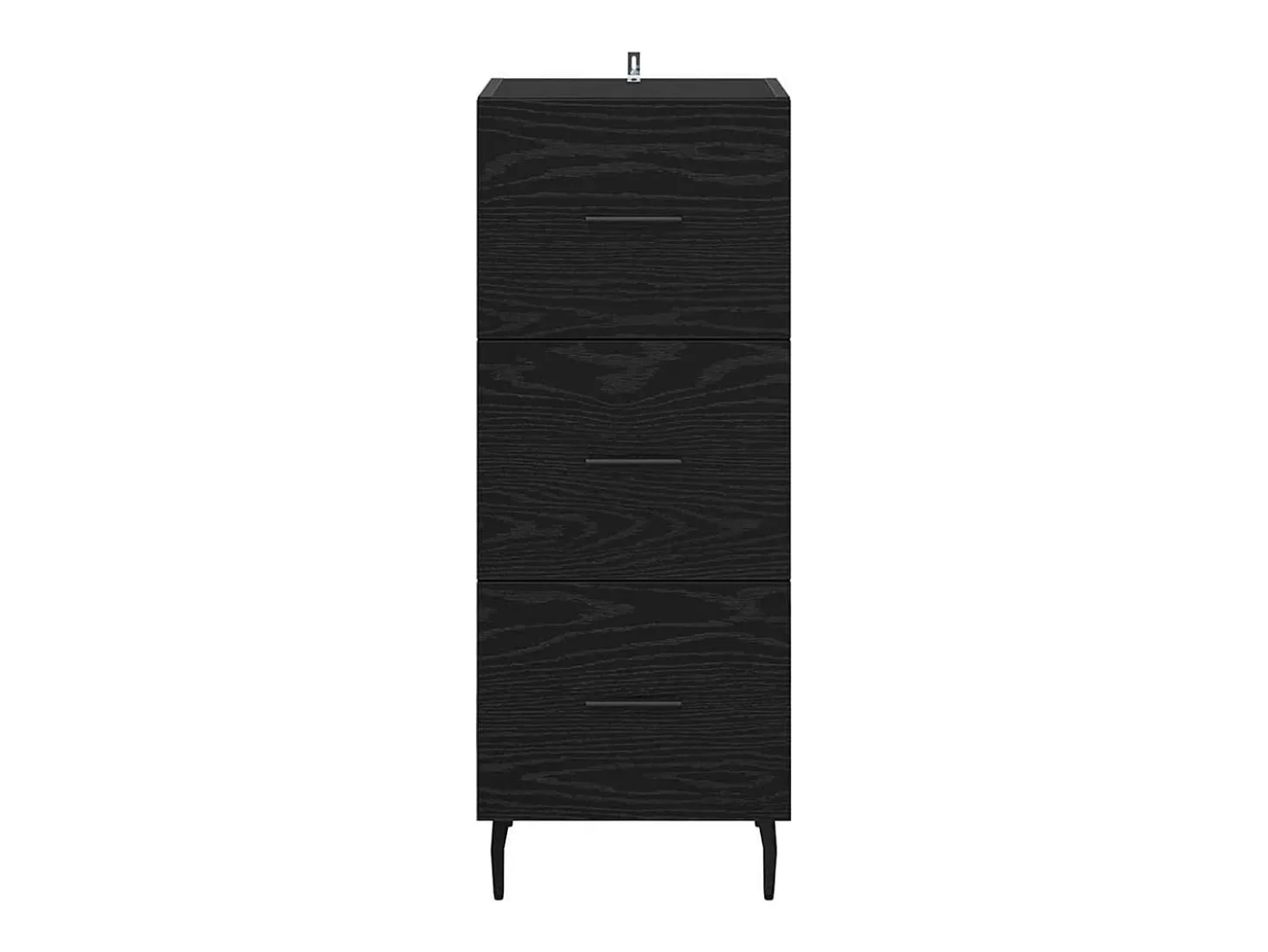 Vitrina Roble negro 34 x 34.5 x 90 cm Madera contrachapada