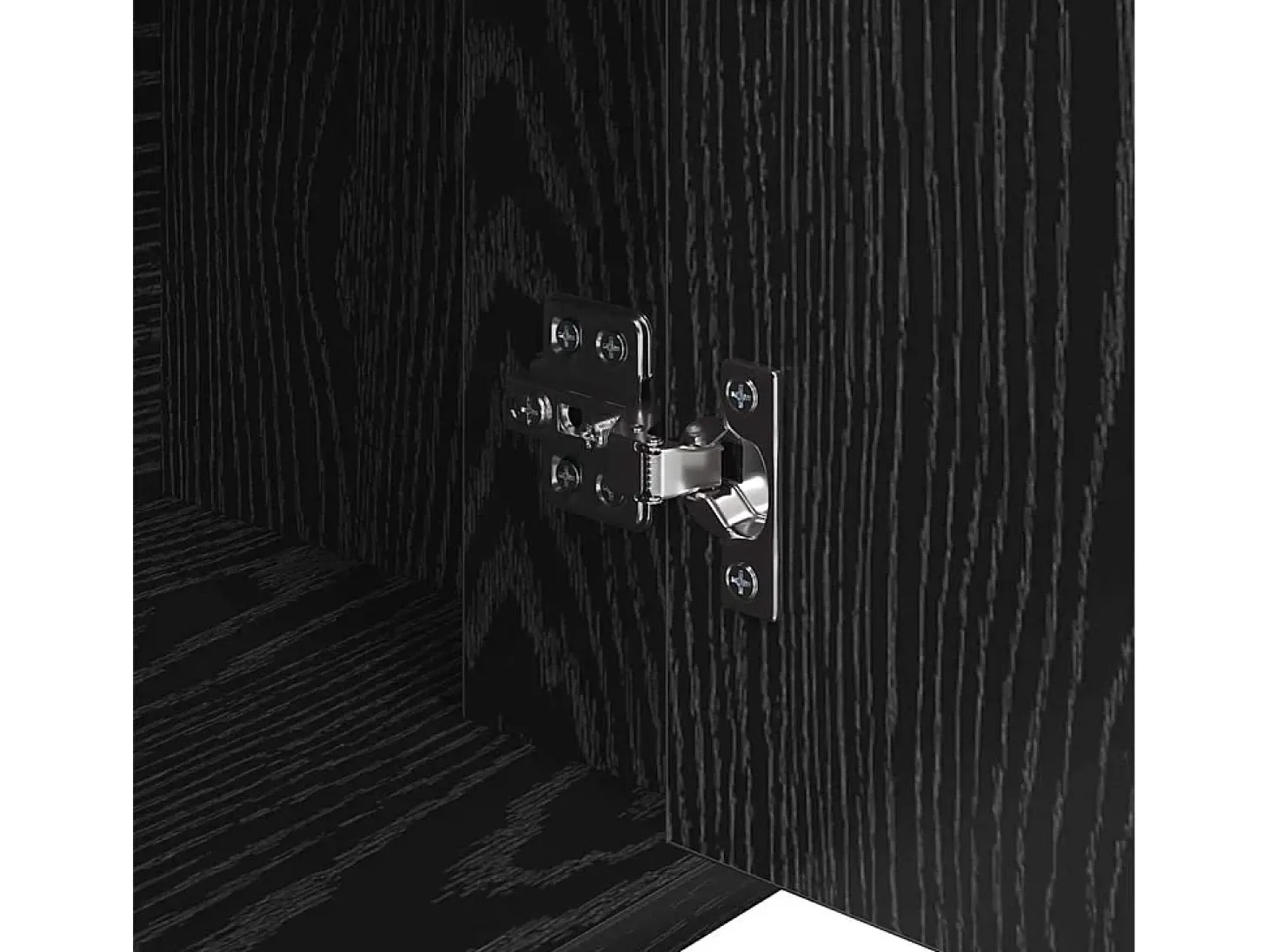 Vitrina Roble negro 80 x 30 x 60 cm Madera contrachapada