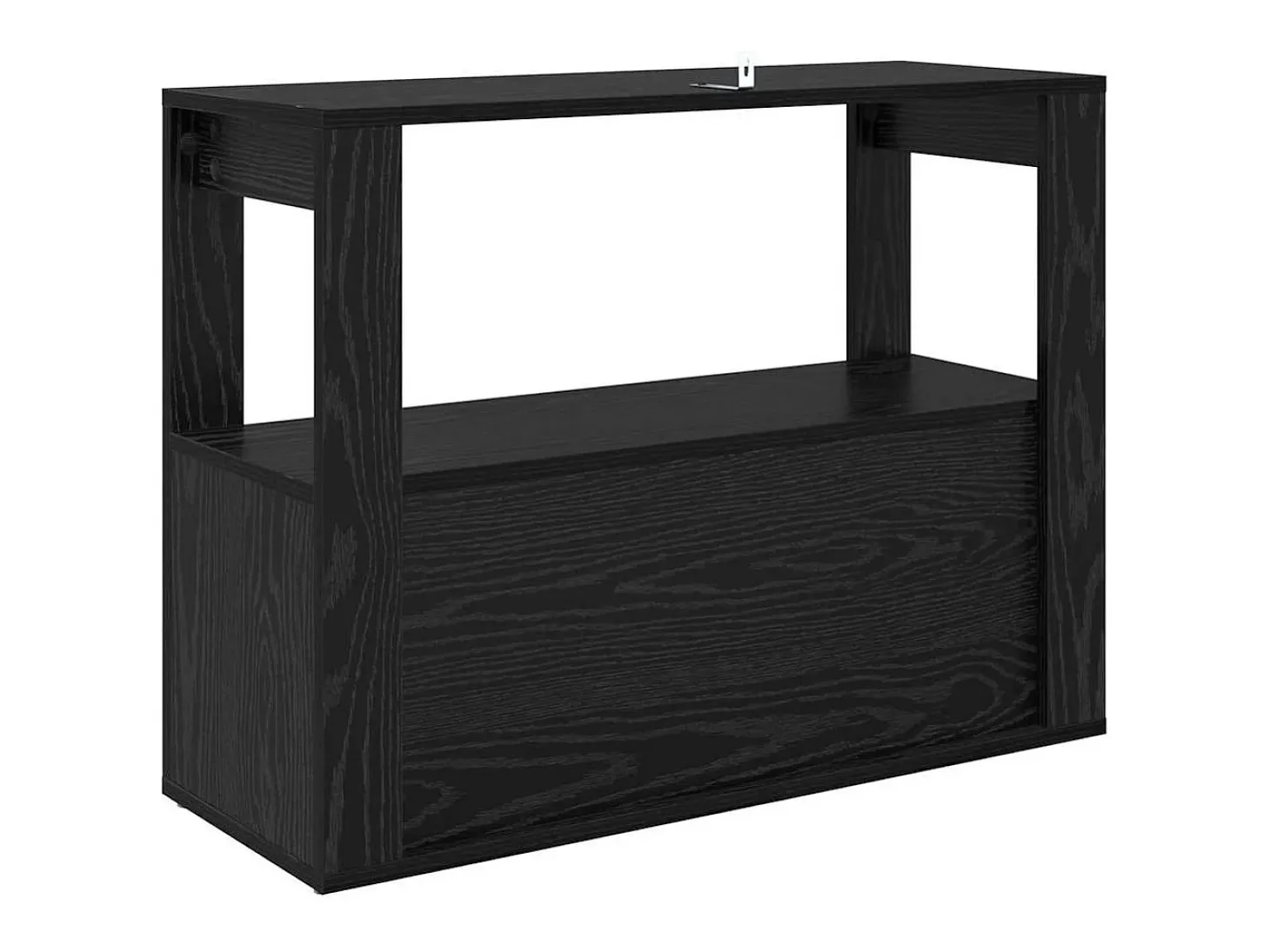 Vitrina Roble negro 80 x 30 x 60 cm Madera contrachapada
