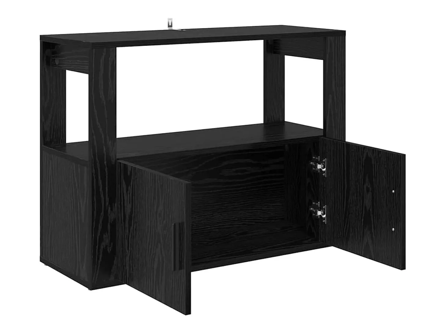 Vitrina Roble negro 80 x 30 x 60 cm Madera contrachapada