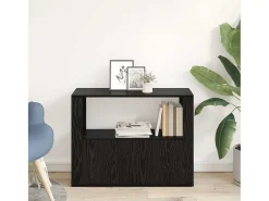 Vitrina Roble negro 80 x 30 x 60 cm Madera contrachapada
