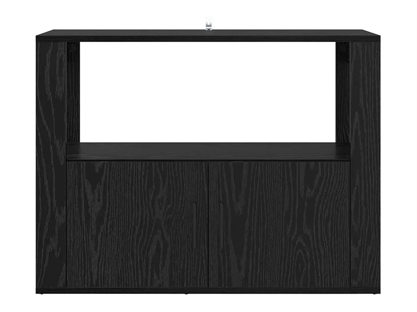 Vitrina Roble negro 80 x 30 x 60 cm Madera contrachapada