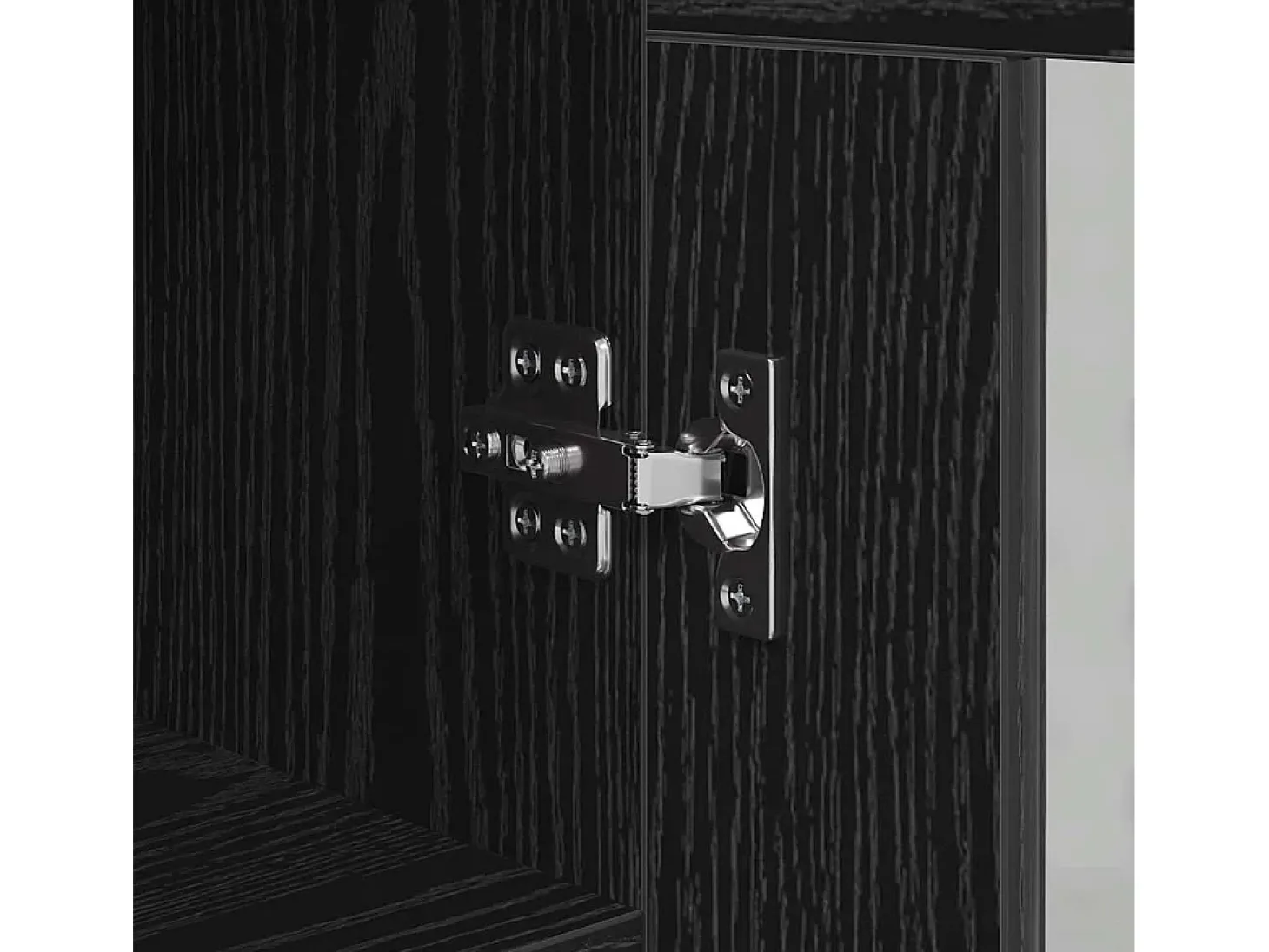 Vitrina Roble negro 34 x 34.5 x 90 cm Madera contrachapada