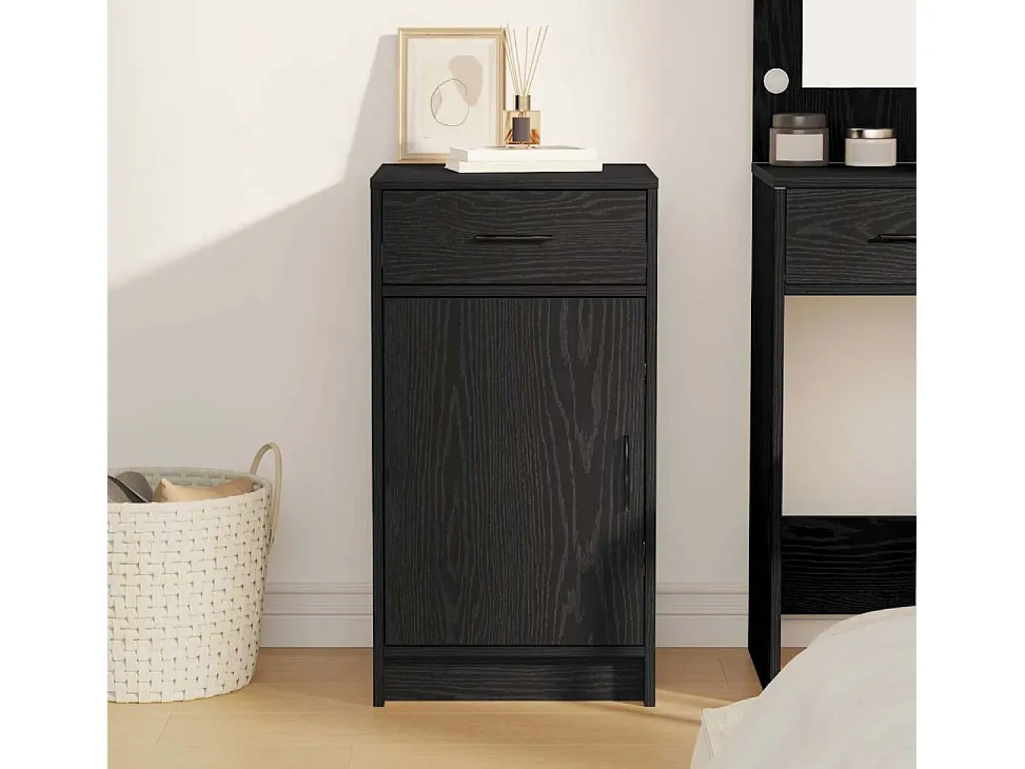 Vitrina Roble negro 40 x 40.5 x 75 cm Madera contrachapada