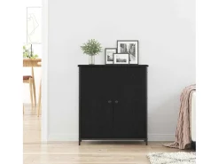 Vitrina Roble negro 70 x 30 x 80 cm Madera contrachapada