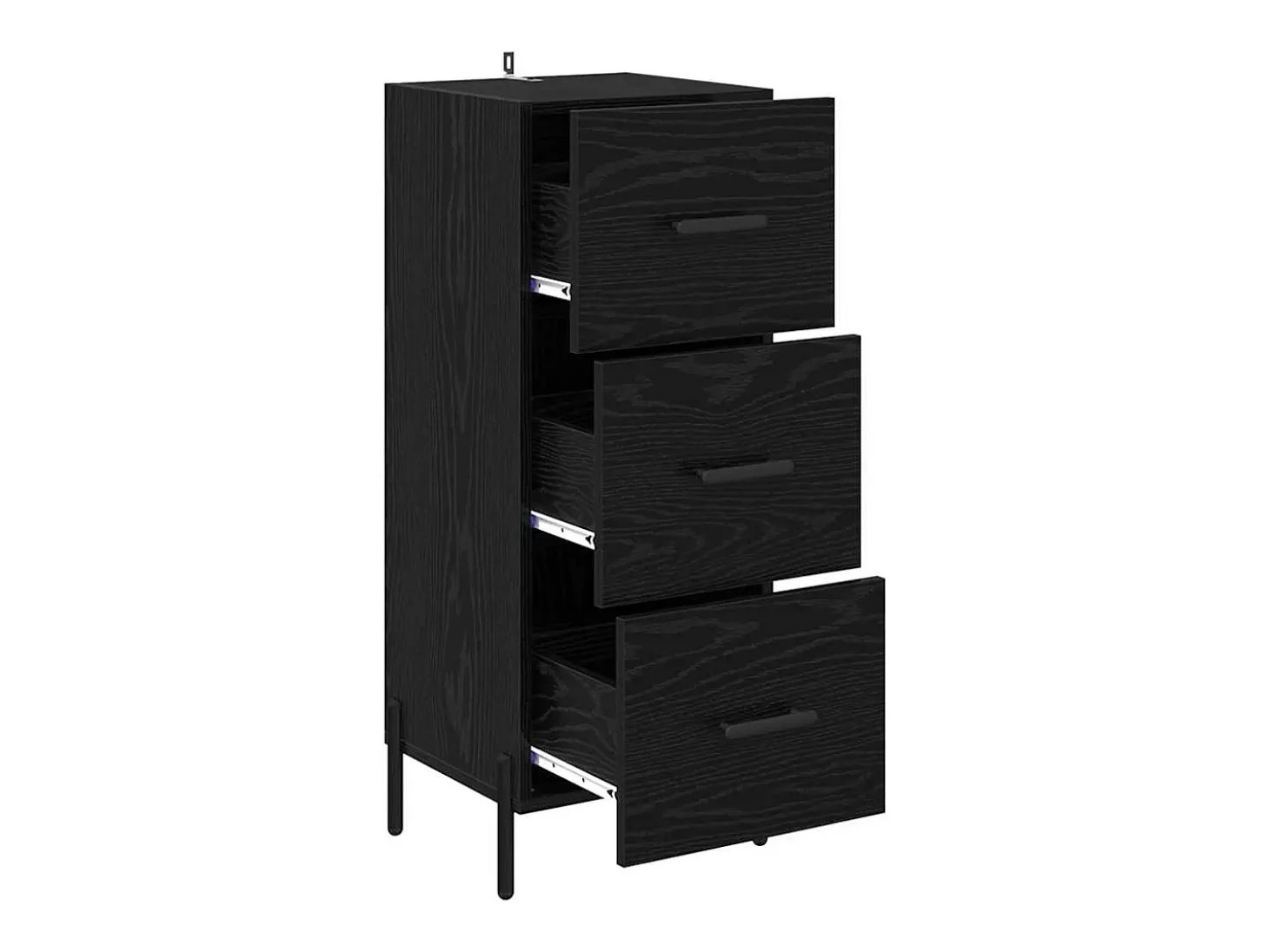 Vitrina Roble negro 34 x 34.5 x 90 cm Madera contrachapada