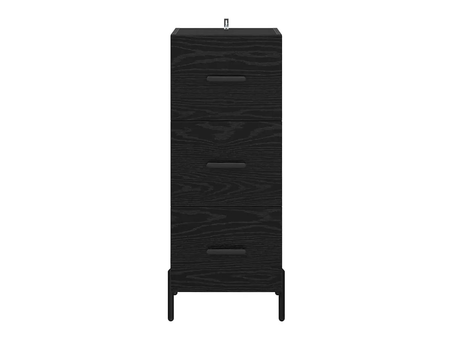 Vitrina Roble negro 34 x 34.5 x 90 cm Madera contrachapada