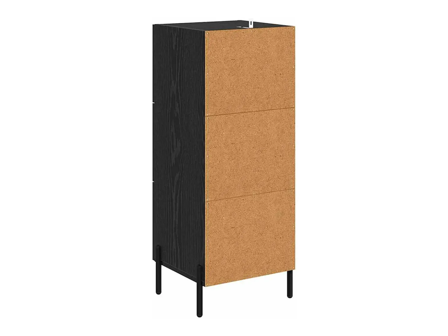 Vitrina Roble negro 34 x 34.5 x 90 cm Madera contrachapada