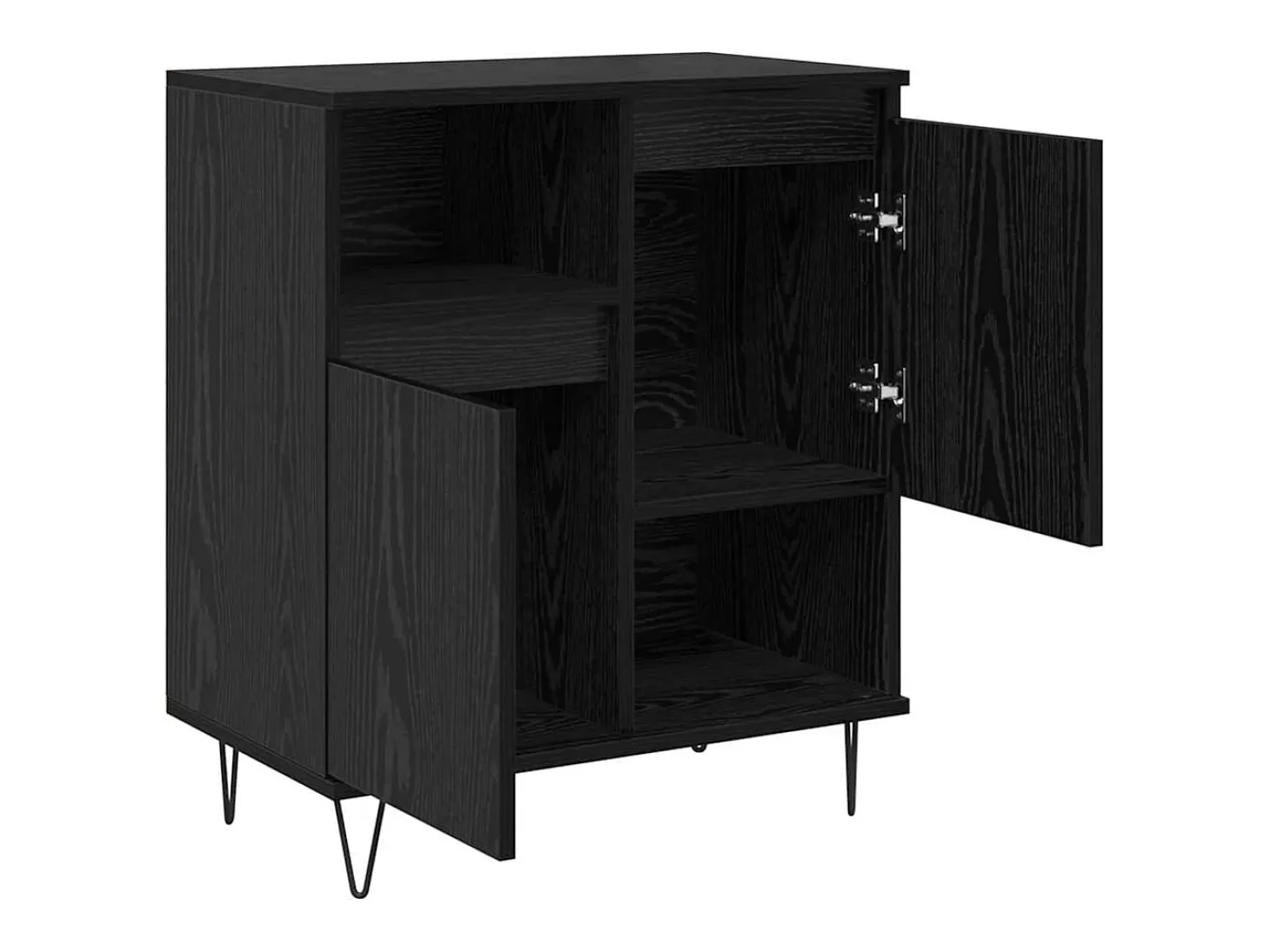 Vitrina Roble negro 60 x 35 x 70 cm Madera contrachapada