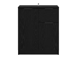Vitrina Roble negro 60 x 30 x 70 cm Madera contrachapada