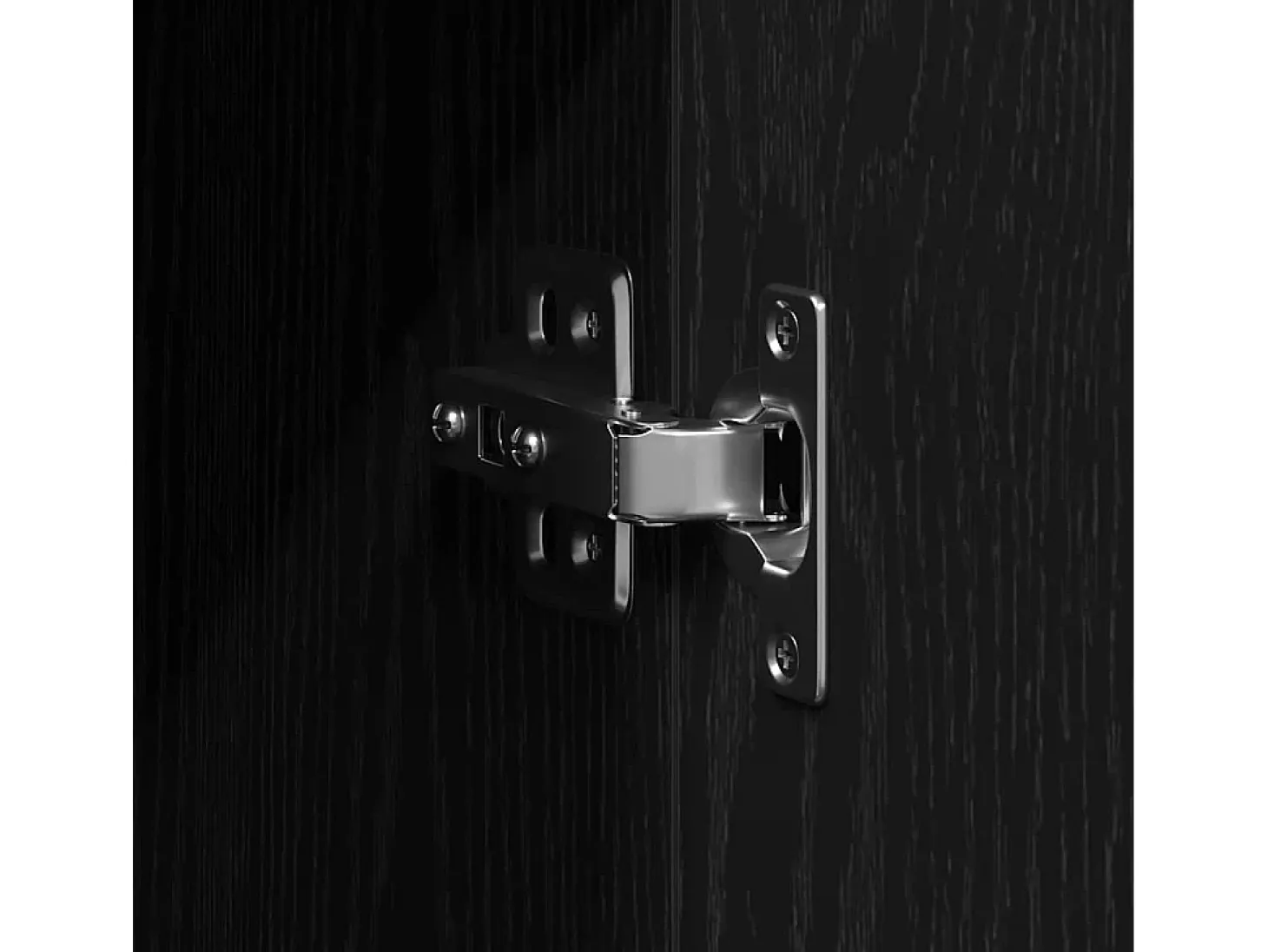 Vitrina Roble negro 90 x 34 x 80 cm Madera contrachapada