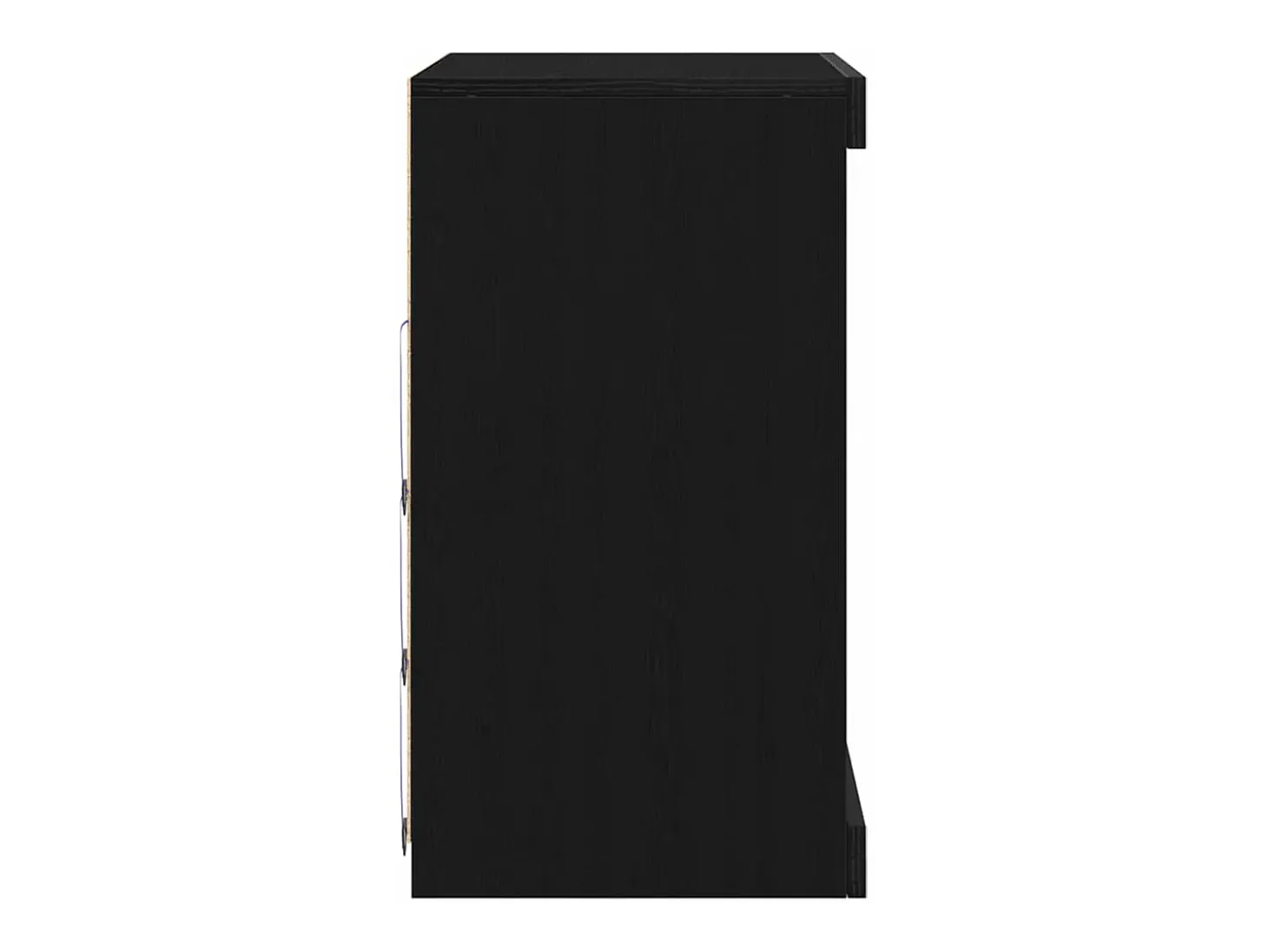 Vitrina Roble Negro 60.5 x 37 x 67 cm Madera contrachapada