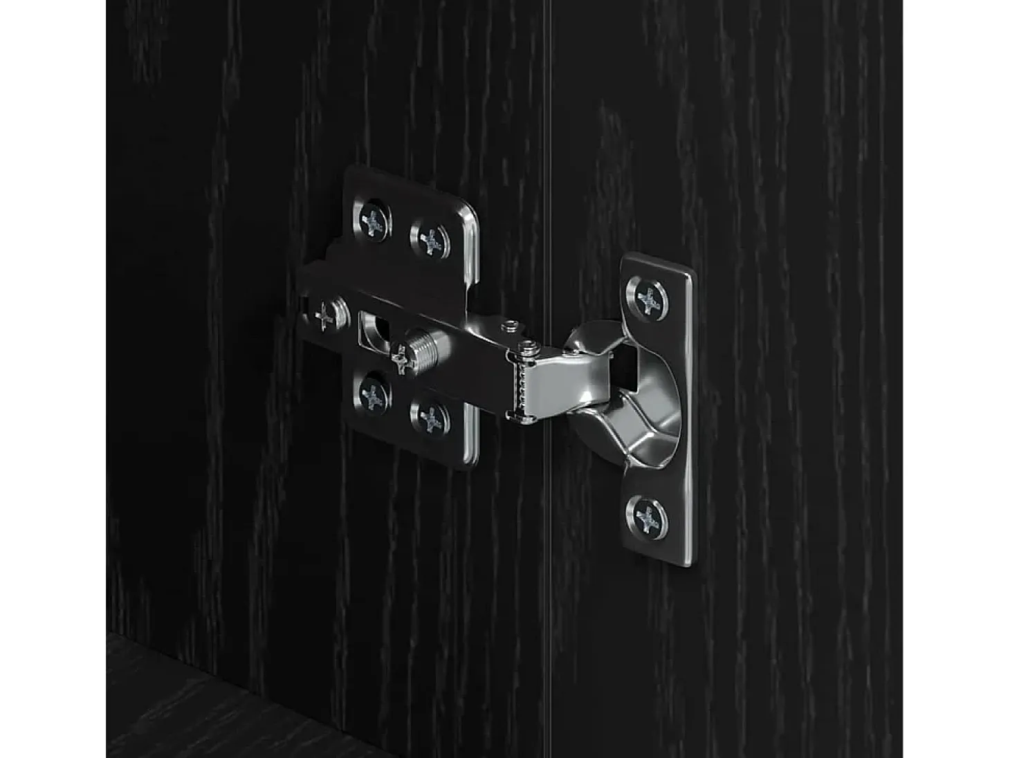 Vitrina Roble negro 34 x 90 x 80 cm Madera contrachapada