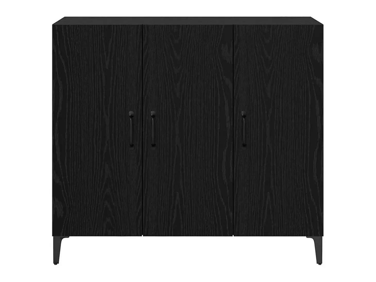 Vitrina Roble negro 34 x 90 x 80 cm Madera contrachapada