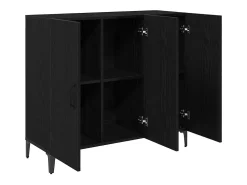 Vitrina Roble negro 34 x 90 x 80 cm Madera contrachapada