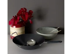 Wok de acero para todos los quemadores, incluido el de inducción 33 cm