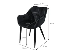 6x sillas de comedor negra tapizado funda terciopelo gruesa asientos ergonómicos