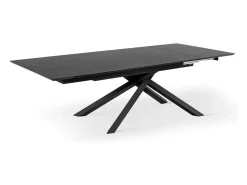 Xavier - Mesa extensible (170/270 x 90 cm) en HPL sobre MDF Negro
