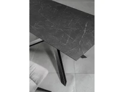 Xavier - Mesa extensible (170/270 x 90 cm) en HPL sobre MDF Negro