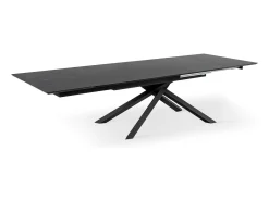 Xavier - Mesa extensible (170/270 x 90 cm) en HPL sobre MDF Negro